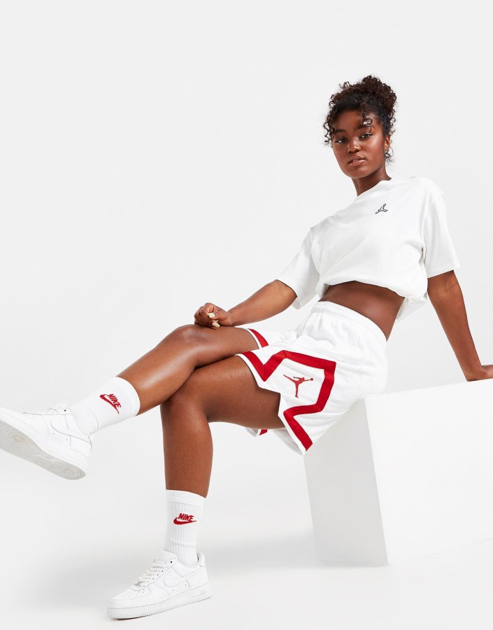 Jordan Heritage Dijamantne Kratke Hlače Bijele