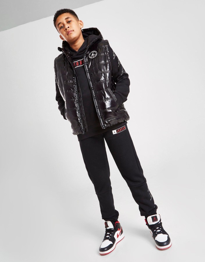 Jordan Majica S Kapuljačom Junior Crna