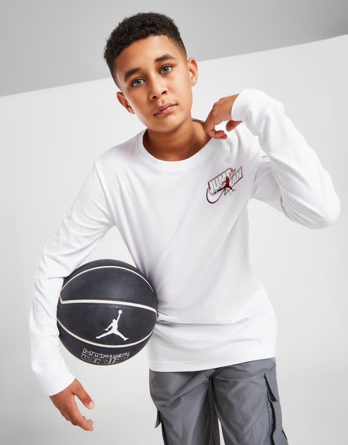Jordan Jumpman Majica Dugih Rukava Junior Bijela
