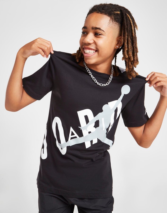 Jordan Veliki Jumpman Logo Majica Kratkih Rukava Junior Crna