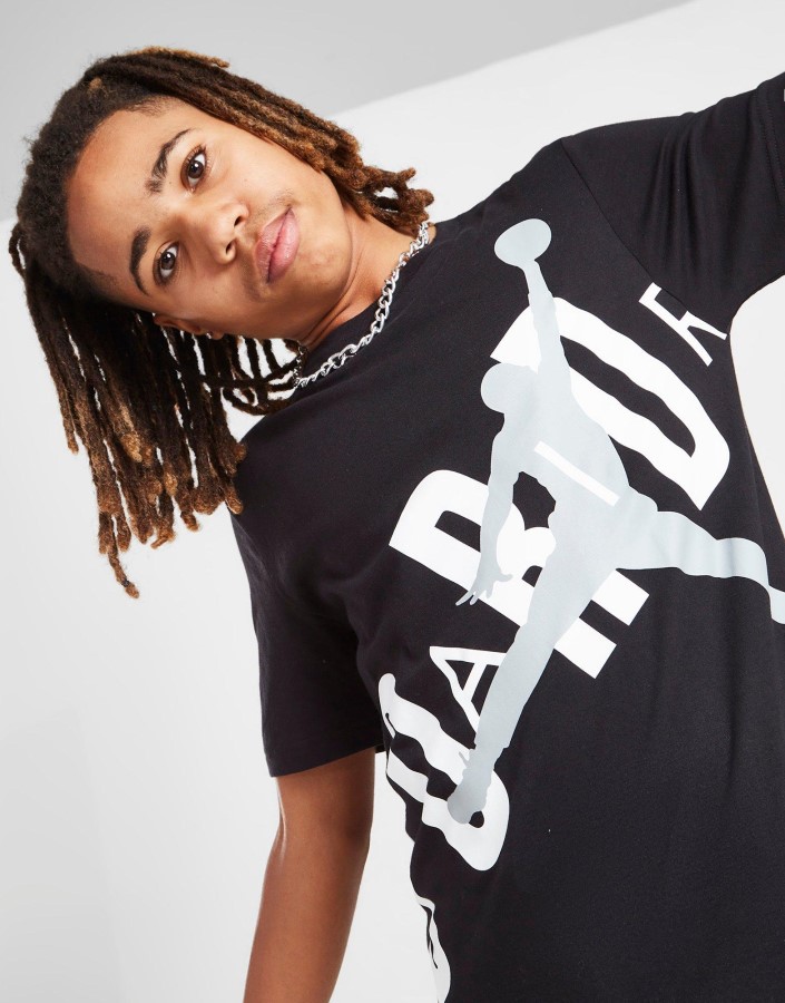 Jordan Veliki Jumpman Logo Majica Kratkih Rukava Junior Crna