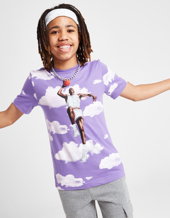 Jordan Mj Cloud Grafička Majica Junior Ljubičasta
