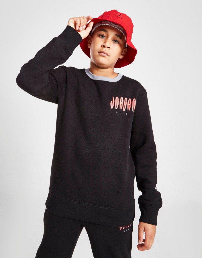 Jordan Mvp Crew Majica Junior Crna