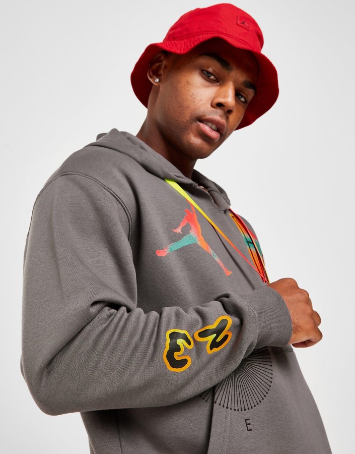 Siva Majica S Kapuljačom Jordan Mvp Multi Logo