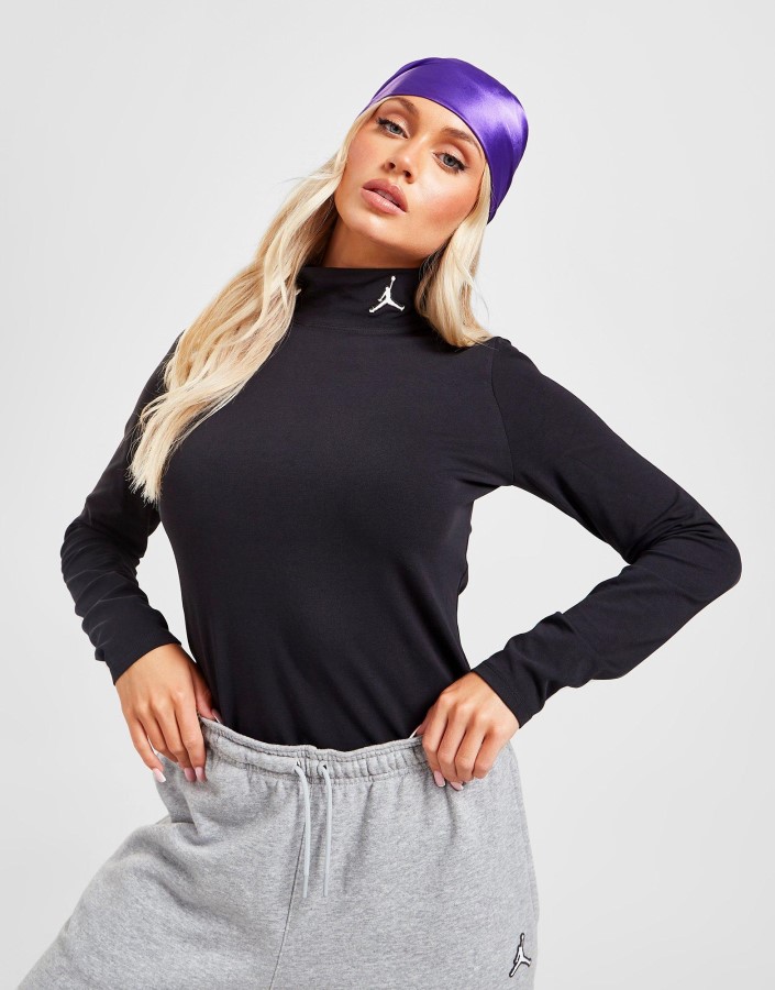 Jordan Mock Majica Dugih Rukava Crna