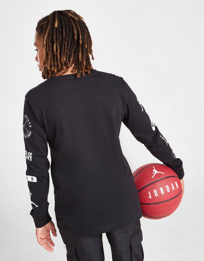 Jordan Multi Logo Majica Dugih Rukava Junior Crna