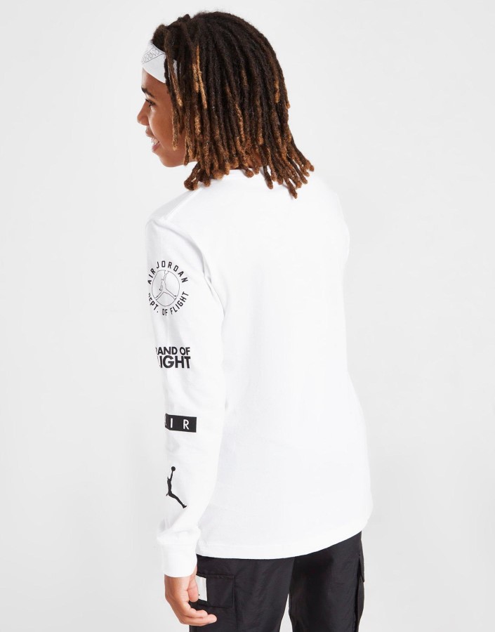 Jordan Multi Logo Majica Dugih Rukava Junior Bijela