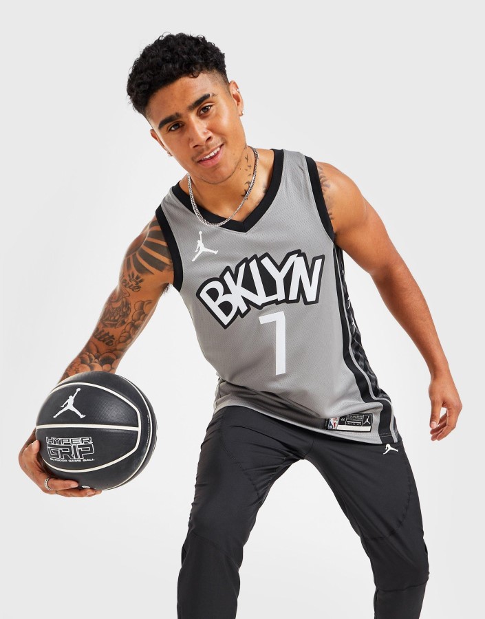 Jordan Nba Brooklyn Nets Durant #7 Swingman Dres Crni