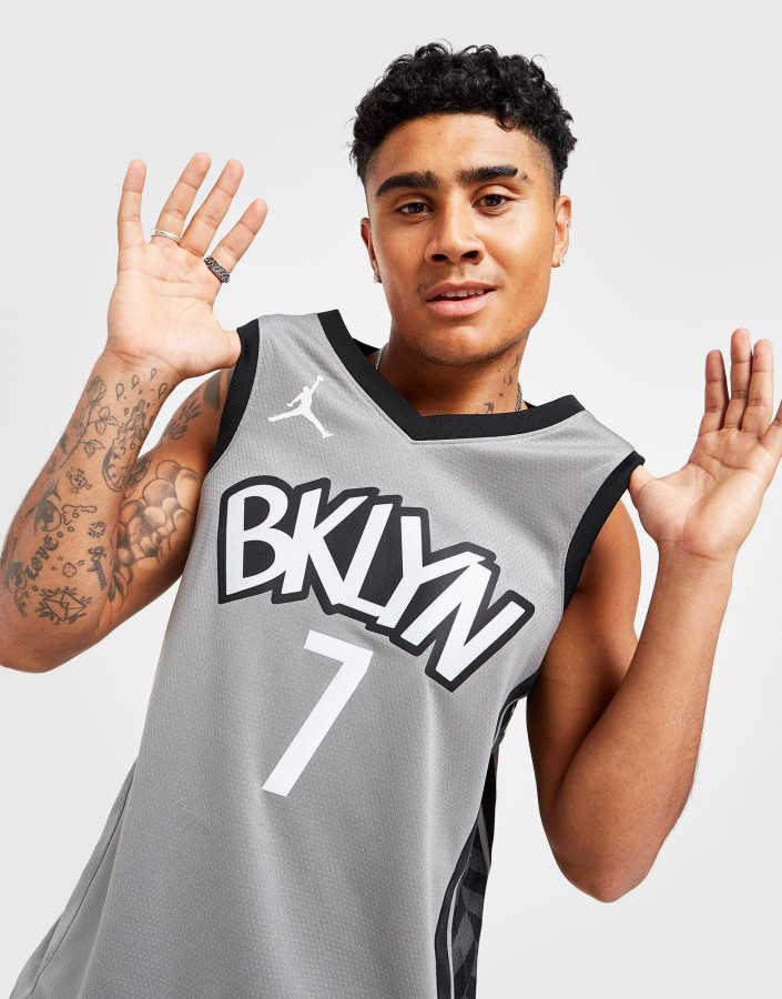 Jordan Nba Brooklyn Nets Durant #7 Swingman Dres Crni