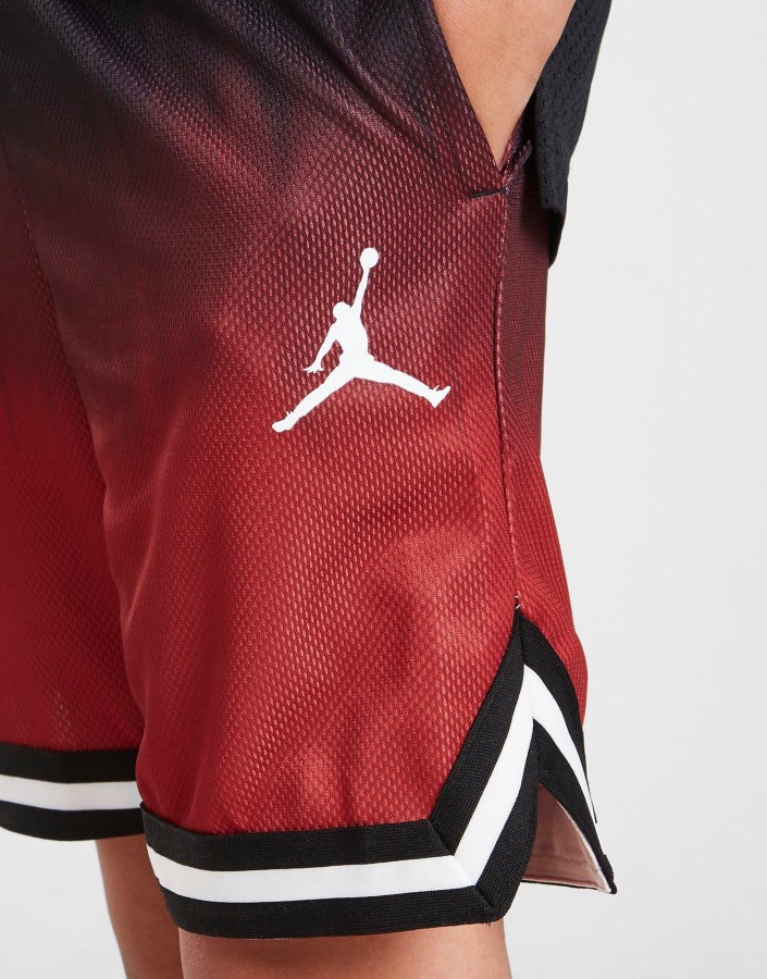 Jordan Ombre Mrežaste Kratke Hlače Junior Crvene