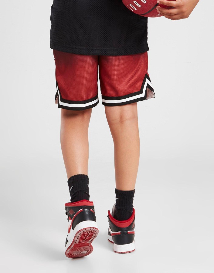 Jordan Ombre Mrežaste Kratke Hlače Junior Crvene