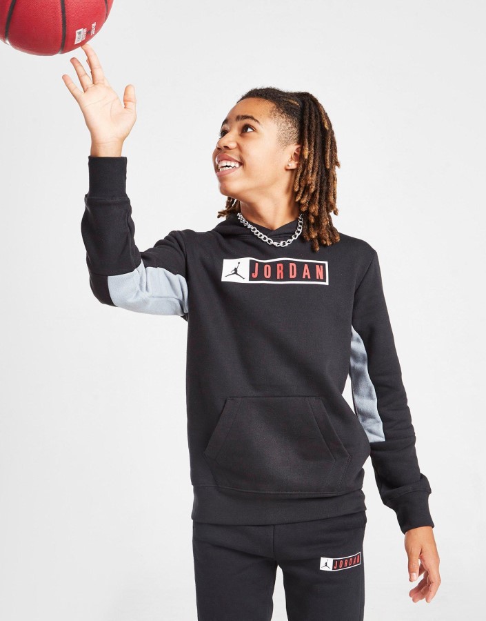 Jordan Overhead Box Repeat Majica S Kapuljačom Junior Crna