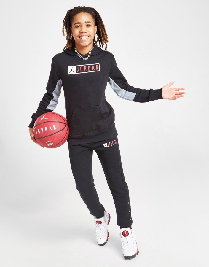 Jordan Overhead Box Repeat Majica S Kapuljačom Junior Crna