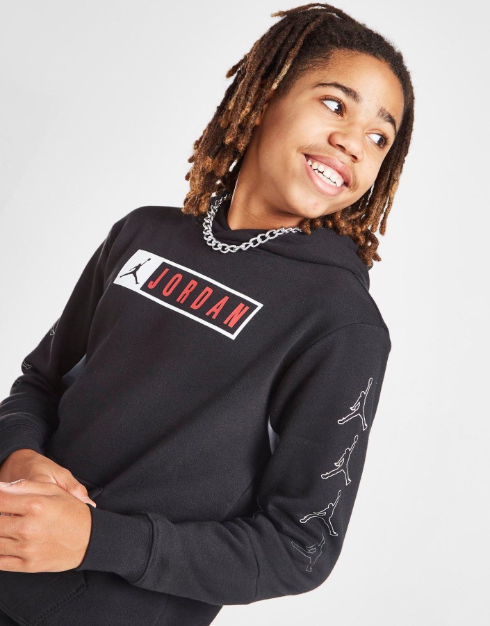 Jordan Overhead Box Repeat Majica S Kapuljačom Junior Crna