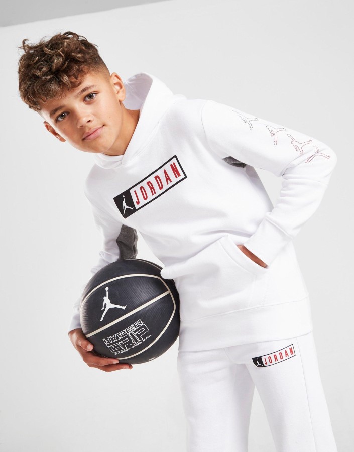 Jordan Overhead Box Repeat Majica S Kapuljačom Junior Bijela