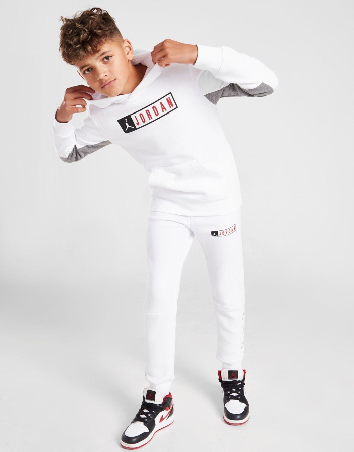 Jordan Overhead Box Repeat Majica S Kapuljačom Junior Bijela