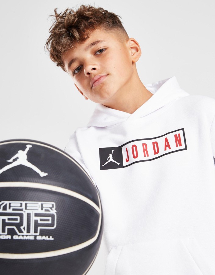 Jordan Overhead Box Repeat Majica S Kapuljačom Junior Bijela