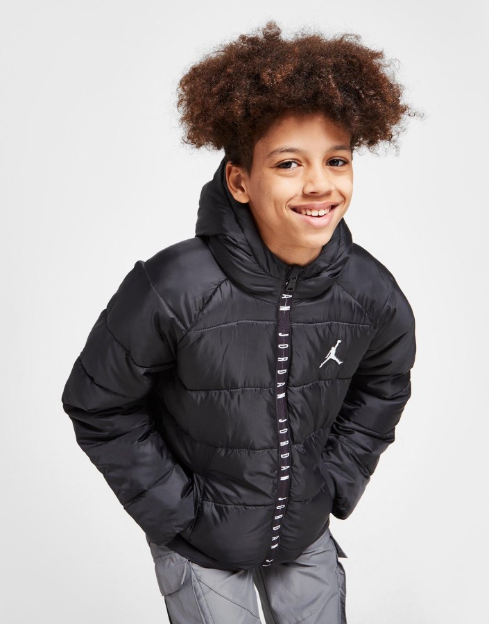 Jordan Podstavljena Jakna Junior Crna