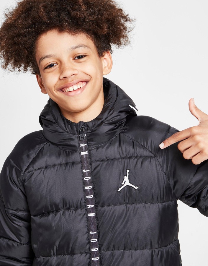 Jordan Podstavljena Jakna Junior Crna