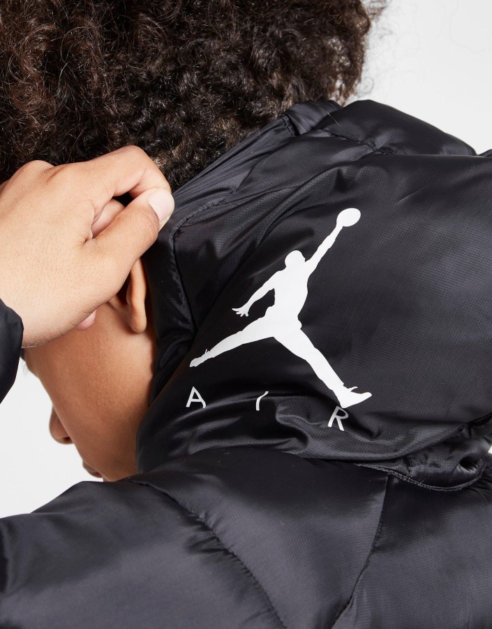 Jordan Podstavljena Jakna Junior Crna