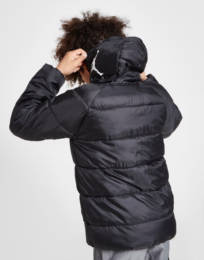 Jordan Podstavljena Jakna Junior Crna