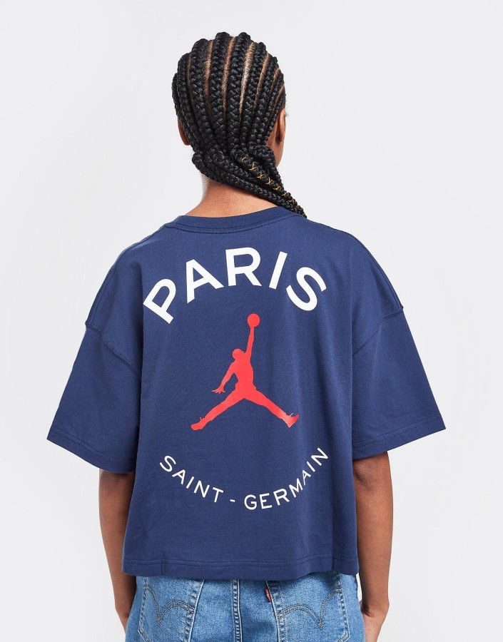 Jordan Paris Saint Germain Kratko Majica Kratkih Rukava Plava