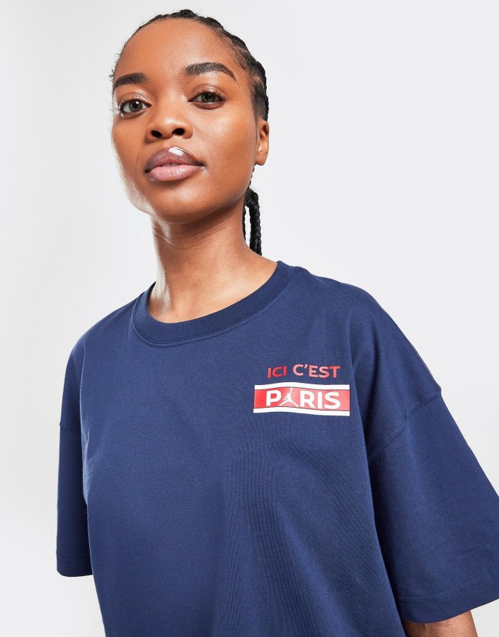 Jordan Paris Saint Germain Kratko Majica Kratkih Rukava Plava