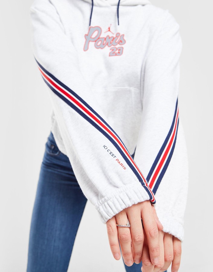 Jordan Paris Saint Germain Majica S Kapuljačom Od Flisa Siva