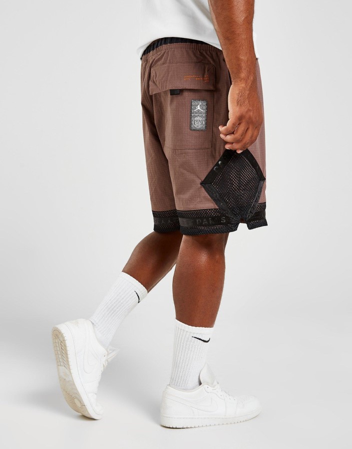 Jordan Paris Saint Germain Statement Dijamantne Kratke Hlače Smeđe