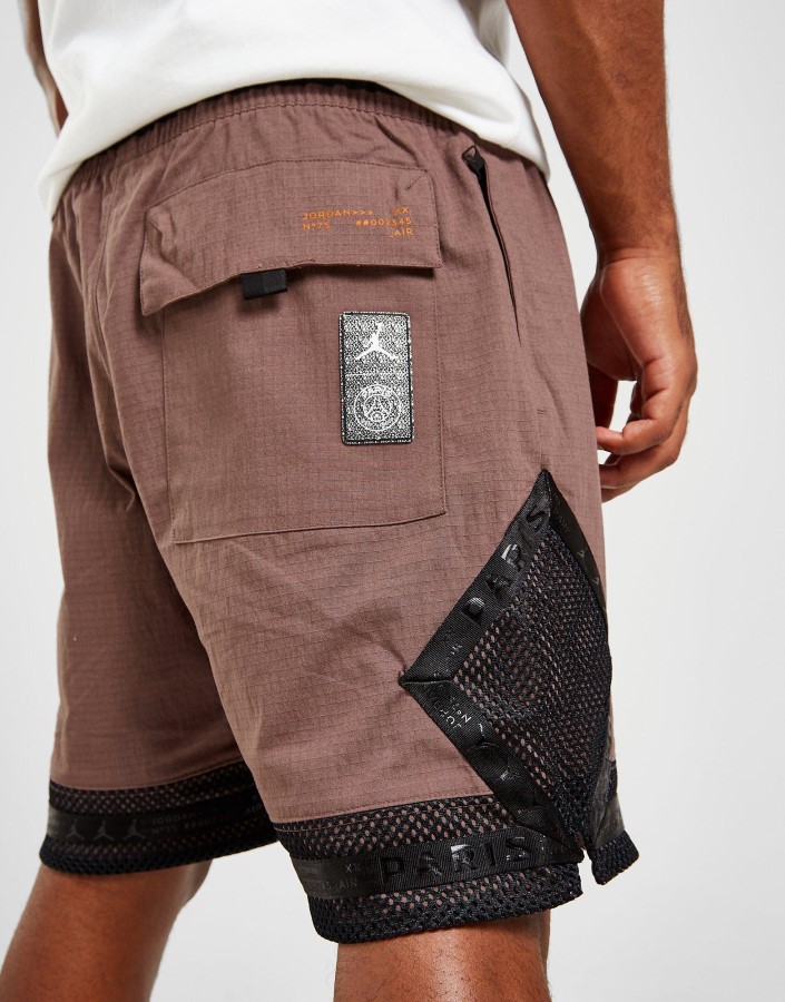 Jordan Paris Saint Germain Statement Dijamantne Kratke Hlače Smeđe