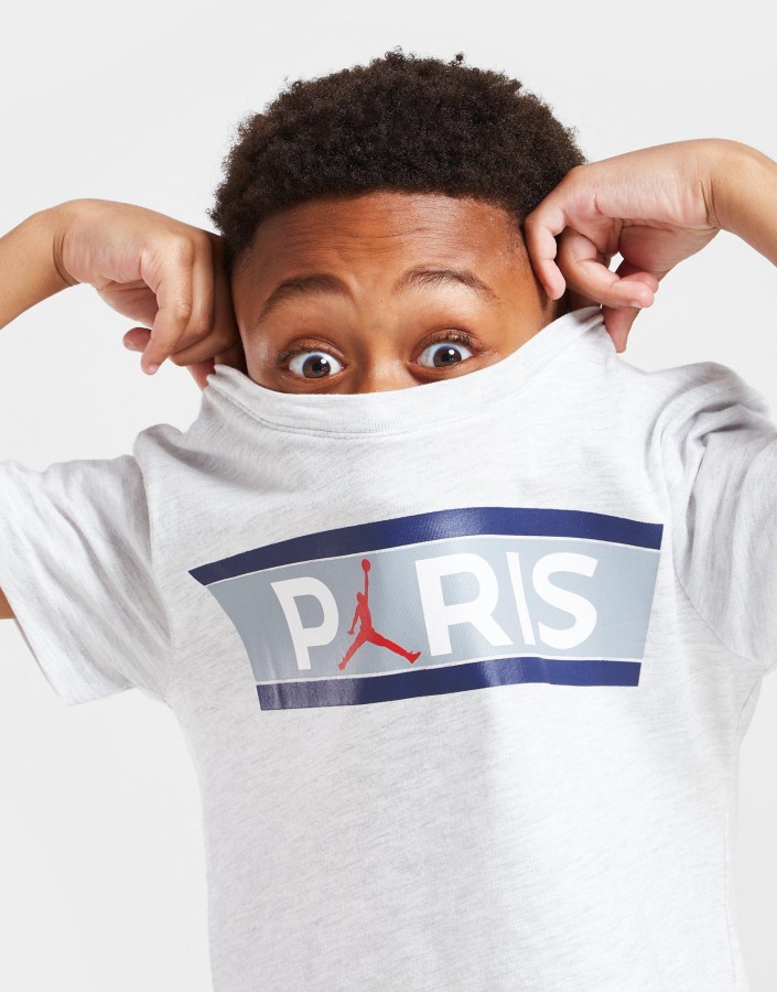 Jordan Paris Saint Germain Slovni Znak Dječja Siva Majica