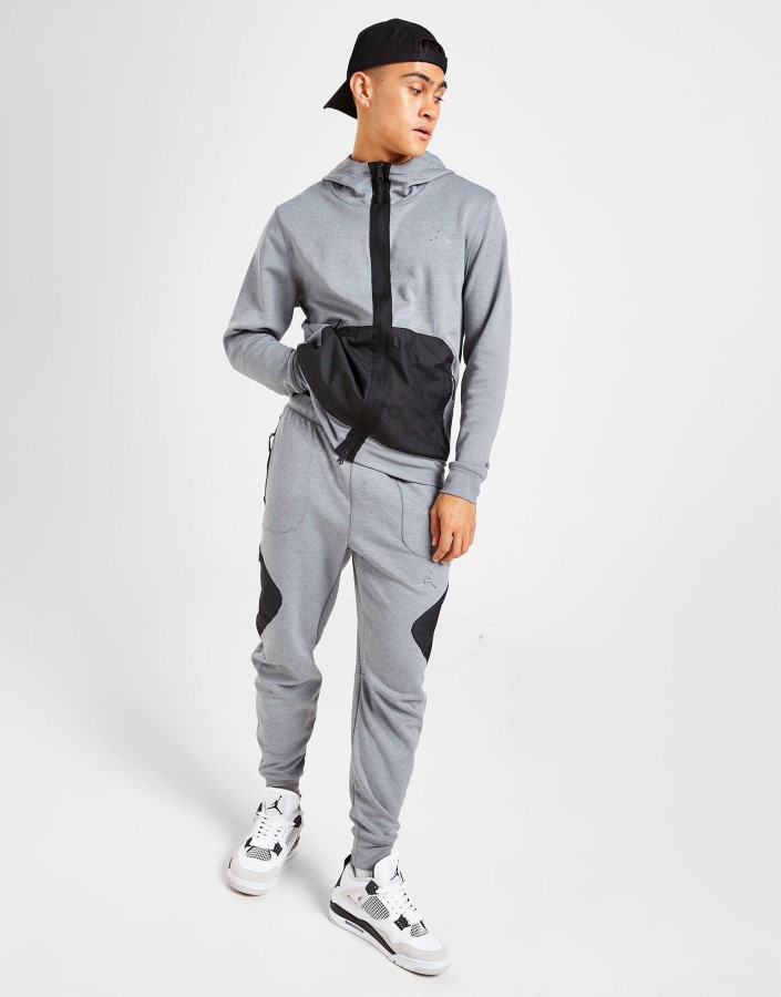 Jordan Statement Majica S Kapuljačom S Punim Patentnim Zatvaračem Siva