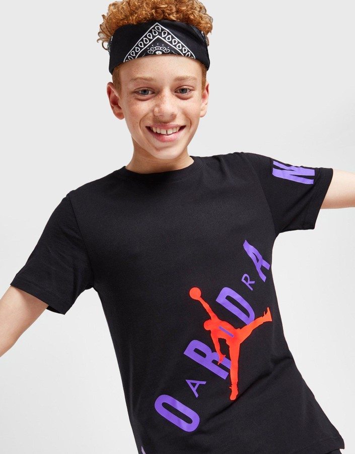 Jordan Rastezljiva Majica S Logom Junior Crna