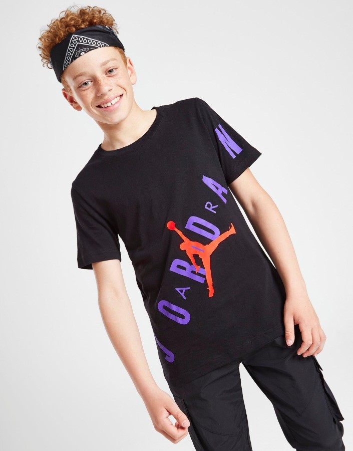 Jordan Rastezljiva Majica S Logom Junior Crna