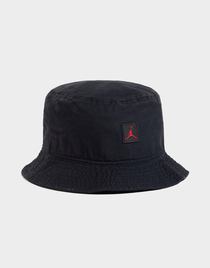 Jordan Washed Bucket Hat Black