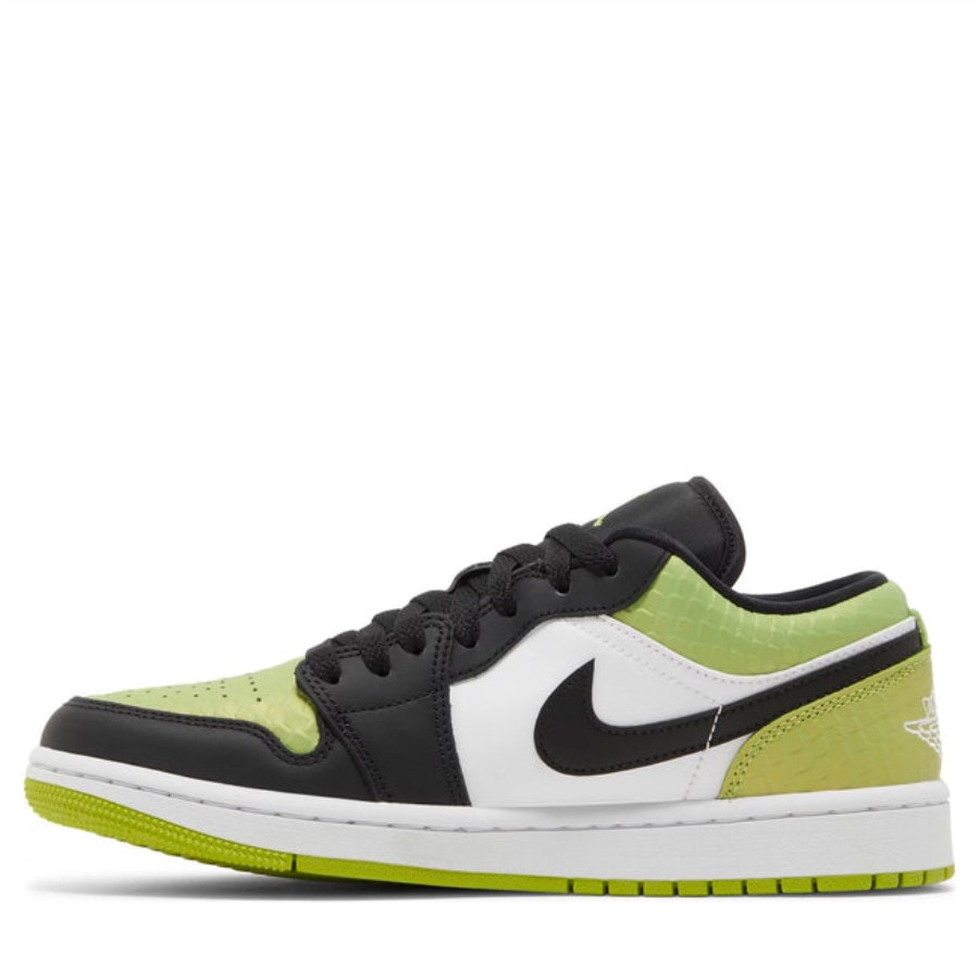 Air Jordan 1 Niska Zmijska Koža živo Zelena(w)