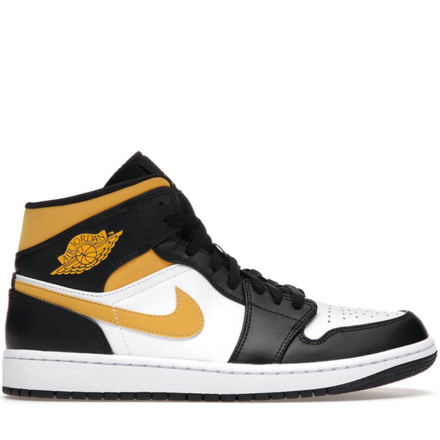Air Jordan 1 Mid White Polen Black