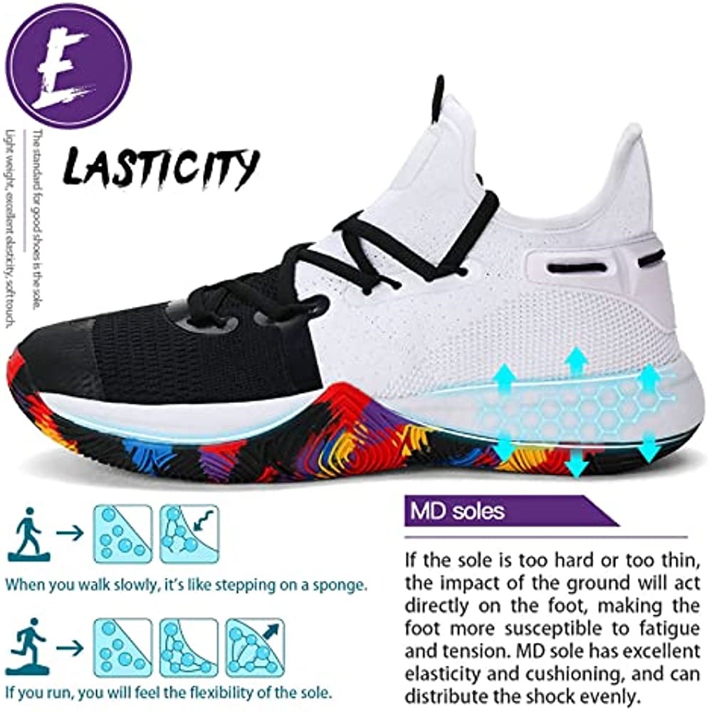 Ashion Dječje Košarkaške Tenisice Za Dječake I Djevojčice Košarkaške Tenisice Bijele Boje