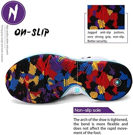 Ashion Dječje Košarkaške Tenisice Za Dječake I Djevojčice Košarkaške Tenisice Bijele Boje