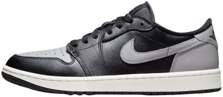 Air Jordan 1 Niske Muške Golf Cipele Crno-srednje Sive