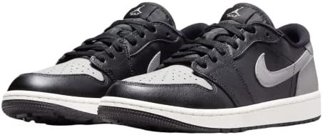 Air Jordan 1 Niske Muške Golf Cipele Crno-srednje Sive