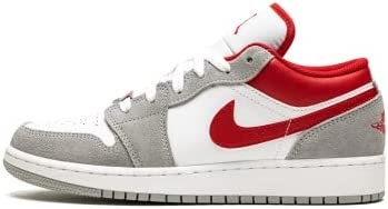 Air Jordan 1 Low Se Grade School Smoke Grey-gym Crveno-white