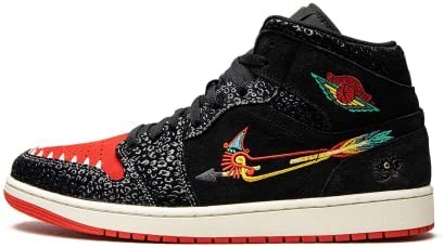 Air Jordan 1 Mid Men Basketball Limited Siempre Familia Dn4904-001 Black-chile Crvena