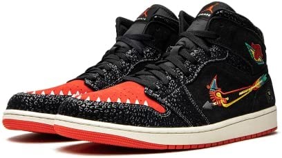 Air Jordan 1 Mid Men Basketball Limited Siempre Familia Dn4904-001 Black-chile Crvena