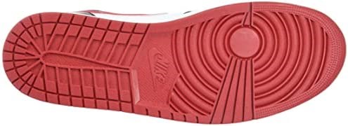 Air Jordan 1 Mid Nike Muške Tenisice Za Odrasle Bijele-teretanske Crveno-crne