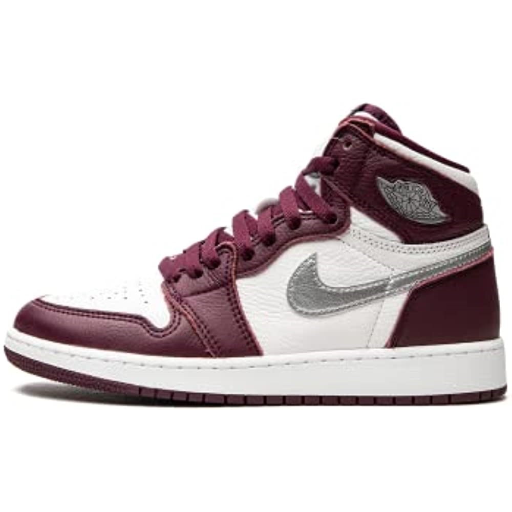 Air Jordan 1 Mid Se Crveni Poplun Mladenački Av5174 600 Bordo Srebrna
