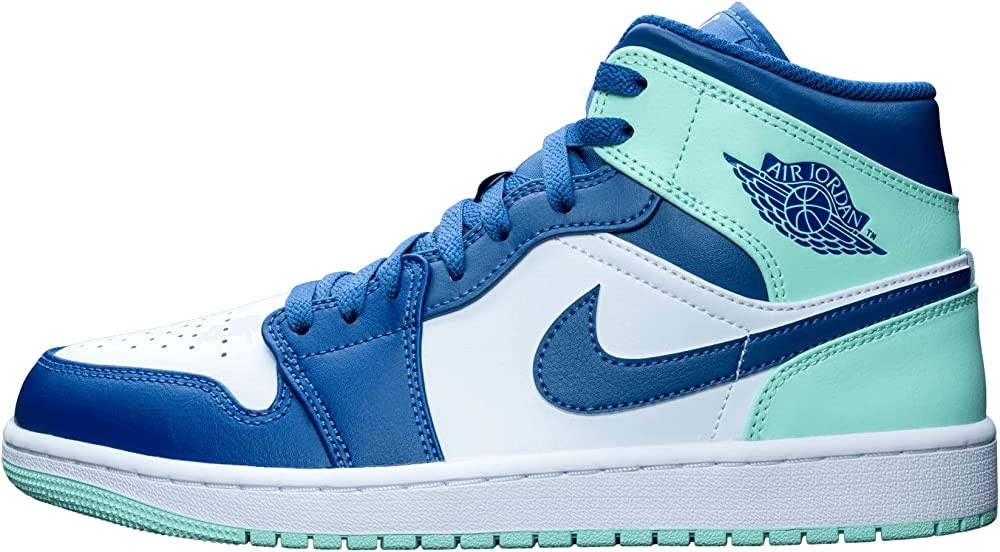 Air Jordan 1 Nike Muške Srednje Tenisice Za Odrasle Mystic Navy-mint Pjenasto-bijele