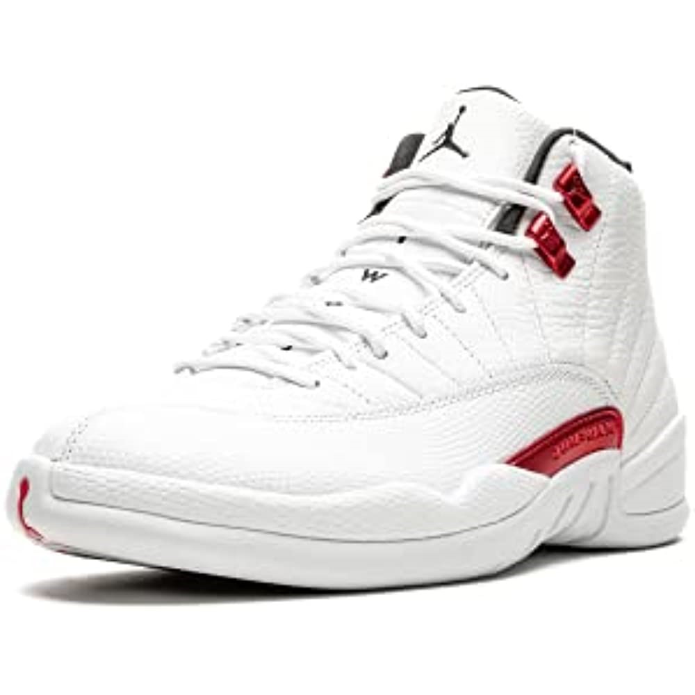 Air Jordan 12 Retro Muške Cipele Bijelo-sveučilište Crveno-crno