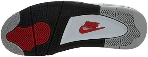 Air Jordan 4 Retro-308497 106 Klasična Bijela-vatrena Crvena-crna-tehnološka Siva