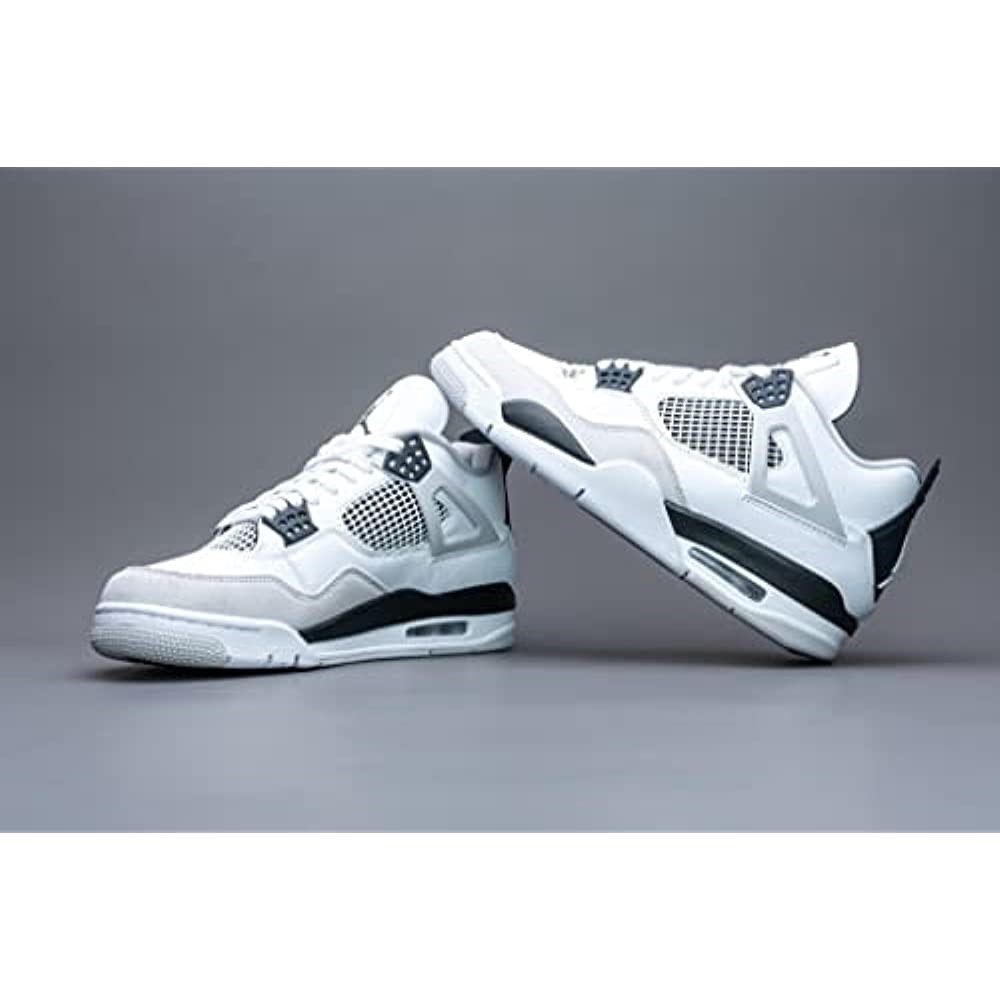 Air Jordan 4 Retro-308497 106 Bijelo-crno-neutralno Sivo